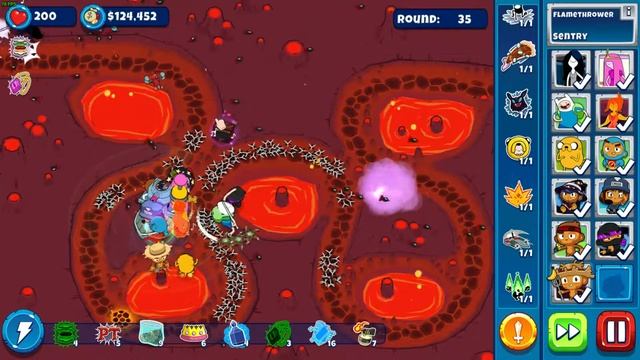 Bloons Adventure Time TD | Martian game | Shuffle, no allies - Lava Pools смотреть онлайн