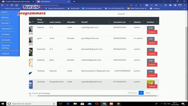 Hotel Room and Events Booking System Project in PHP. -Starsite programmers смотреть онлайн