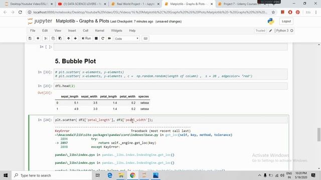 Python - Matplotlib | Graphs & Plots || Line Chart, Bar Graph, Scatter Plot, Bubble Plot смотреть онлайн