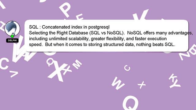 SQL : Concatenated index in postgresql смотреть онлайн