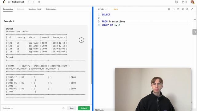 1193. Monthly Transactions I - LeetCode SQL Solution [MySQL] смотреть онлайн