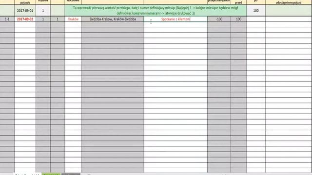 ewidencja przebiegu pojazdów MS Excel смотреть онлайн