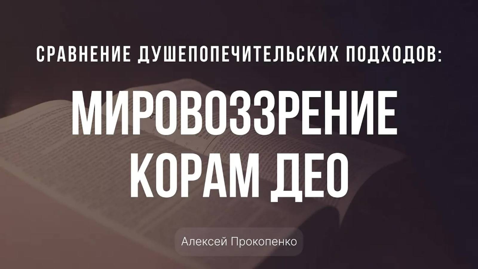 Сравнение душепопечительских подходов ｜ Часть 2 ｜ Алексей Прокопенко смотреть онлайн
