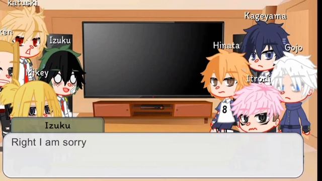 Warning: audio sucks/ spoiler alert [ title: My fav anime characters react to each other] смотреть онлайн