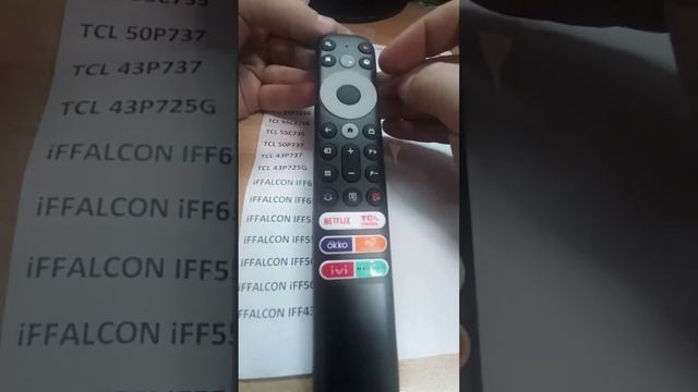 Пульт RC902V FMR5 телевизоров TCL и iFFALCON с микрофоном. смотреть онлайн