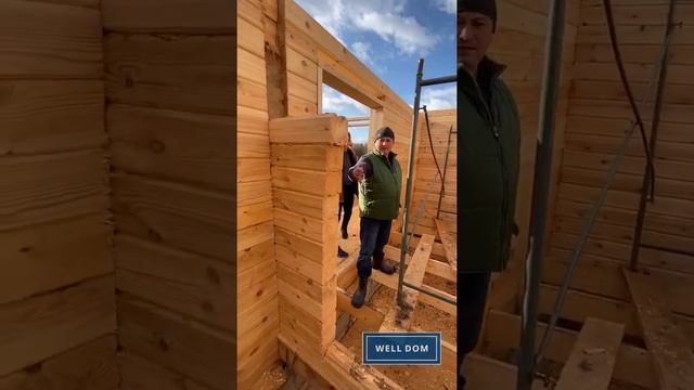 Обзор строящегося дома из профилированного бруса