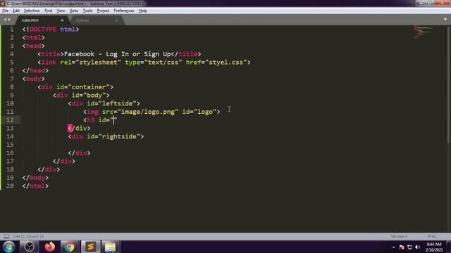 HOW TO MAKE FACEBOOK LOGIN PAGE USING HTML AND CSS | FACEBOOK IMITATION | PART 1 смотреть онлайн