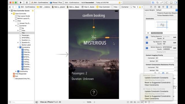 Storyboard Tips - Updating Constraints (iOS, Xcode 8) смотреть онлайн