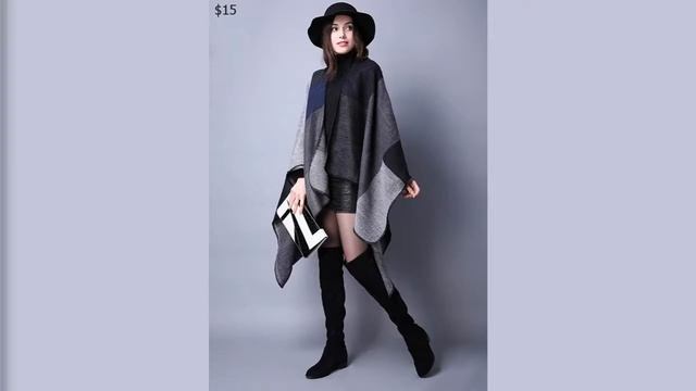 Одежда с AliExpress. Кашемировое пончо накидка. Плед для женщин длинный рукав Летучая мышь. смотреть онлайн