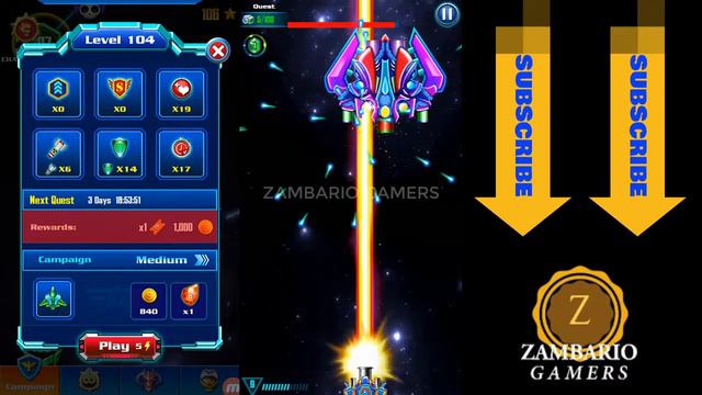 Alien Shooter Level 104 | Low Power Ship | Galaxy Attack | Pulse Blast | Zambario Gamers смотреть онлайн