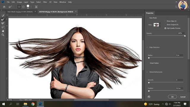 How To Advanced Hair Masking in Photoshop | Hair Masking Using Refine Edge in Photoshop Tutorial смотреть онлайн