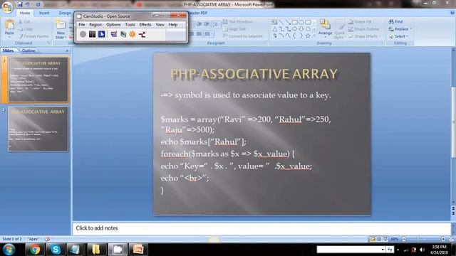 PHP-ASSOCIATIVE ARRAY смотреть онлайн