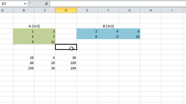 Multiplicación de dos matrices en Excel | Álgebra lineal смотреть онлайн