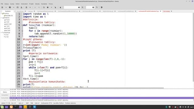 python 18 sortowanie 6 sortowanie przez wstawianie смотреть онлайн