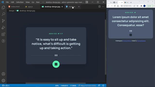 Advice Generator App - Frontend Mentor Challenge смотреть онлайн