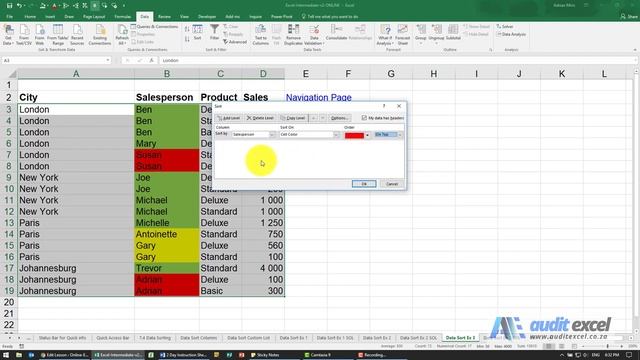 Sort/ separate colored cells in Excel смотреть онлайн