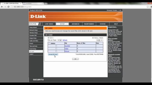 IP Camera How-to: How to Format micro SD Card on DCS-2132L смотреть онлайн