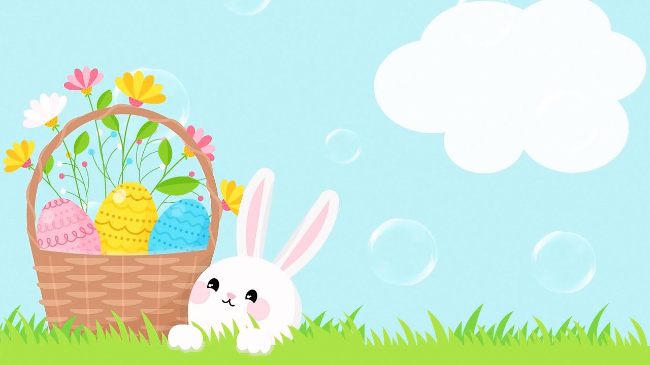Анимированный фон заставка для поздравления с пасхой. Видео открытки. Пасха, весна, детский футаж. смотреть онлайн
