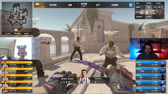 КОМАНДА БУСТЕРА  ФИНАЛ  HLTV МАТЧ / GUN5 Vs INSILIO КАРТА 1 / BUSTER ROFLS #GUN5 #гун5