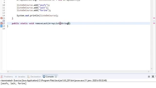 Java - Exercice 1 (ArrayList) смотреть онлайн