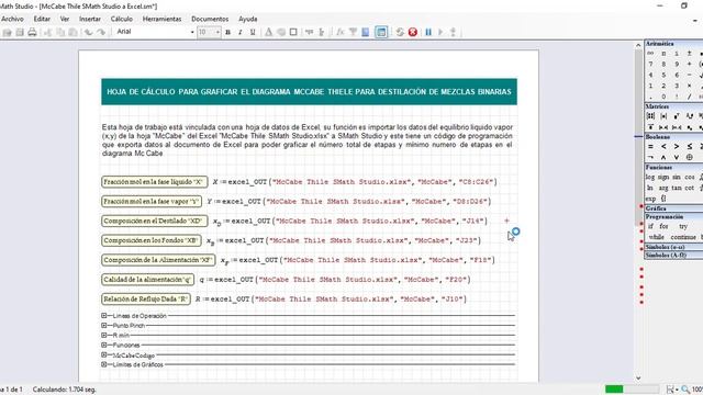 Excel para graficar McCabe Thiele + Archivo SMath Studio смотреть онлайн