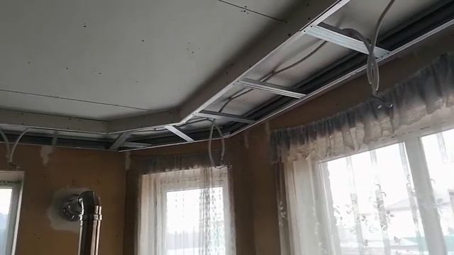 Потолок гипсокартон проводка смотреть онлайн