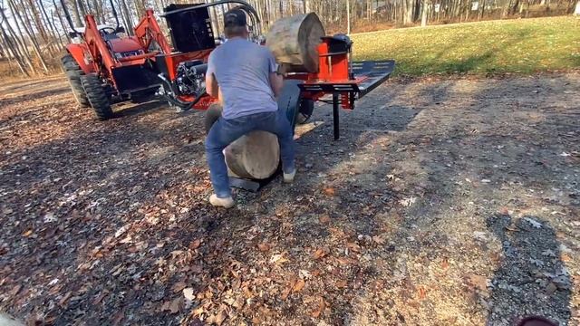 All Wood Log Splitter Splitting Big Rounds FAST W/6Way #93 смотреть онлайн