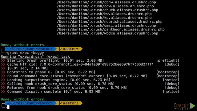 Introducing Grunt: The JavaScript Task Runner : Run a Basic CLI Command | packtpub.com смотреть онлайн