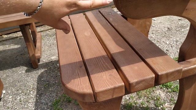 Обзор на комплект садовой мебели из дерева смотреть онлайн