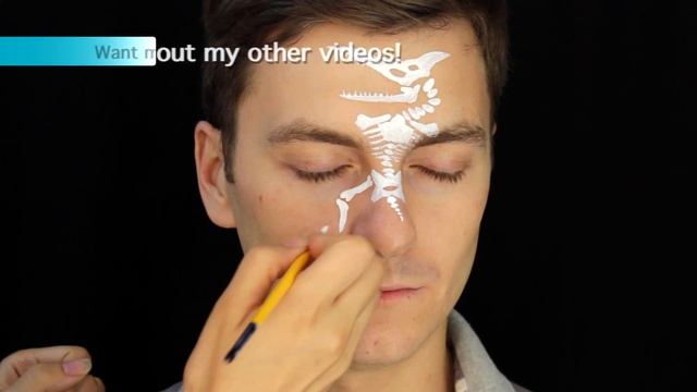 Dinosaur Skeleton — Fast and Effective — Face Painting Tutorial смотреть онлайн