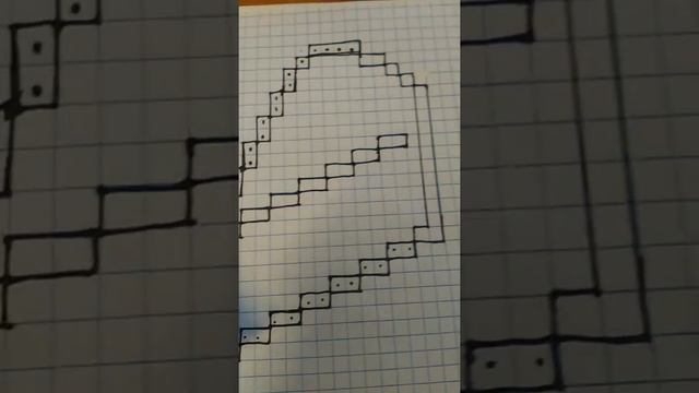 Рисунок по клеточкам  Кусочек торта