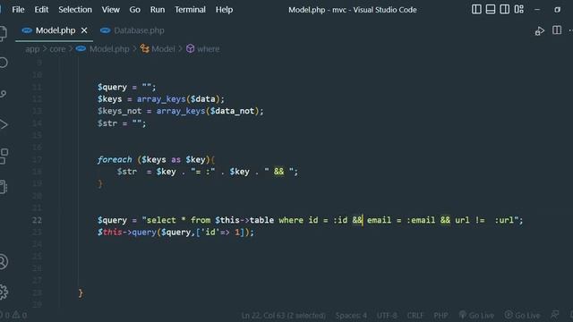 7 - PHP MVC framework from scratch Query смотреть онлайн