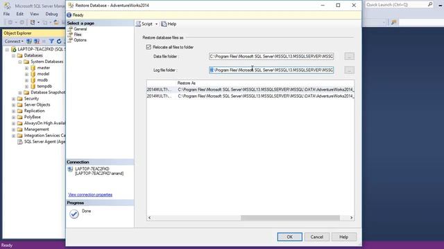 Restoring a Full database backup to new SQL server 2016 смотреть онлайн