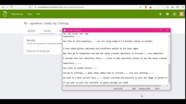 How to Build & Publish Custom Docker Container using Gitea & Woodpecker behind Caddy Server | TUNEI