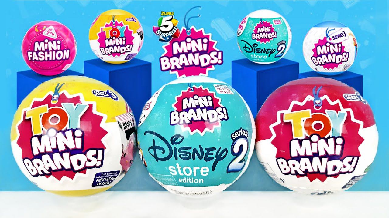 5 Surprise ZURU Mini Brands Mix! ШАРЫ СЮРПРИЗЫ, игрушки 2, 3 серии, Disney, Marvel, Star Wars Toys