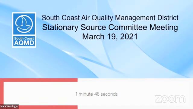 South Coast AQMD Stationary Source Committee Meeting - March 19, 2021 смотреть онлайн