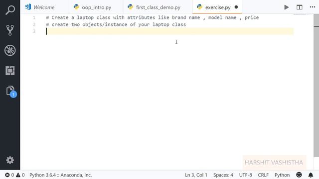 OOP Exercise 1 : Python tutorial 185 смотреть онлайн
