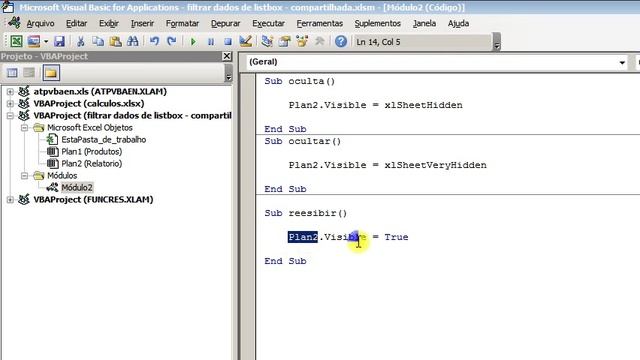 Esconder Guias Excel VBA смотреть онлайн