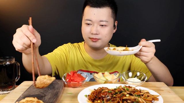 Mukbang)SUB/Felix eat/Fried Mushroom Chicken Wings with Fried Dumplings/ASMR eating sounds смотреть онлайн