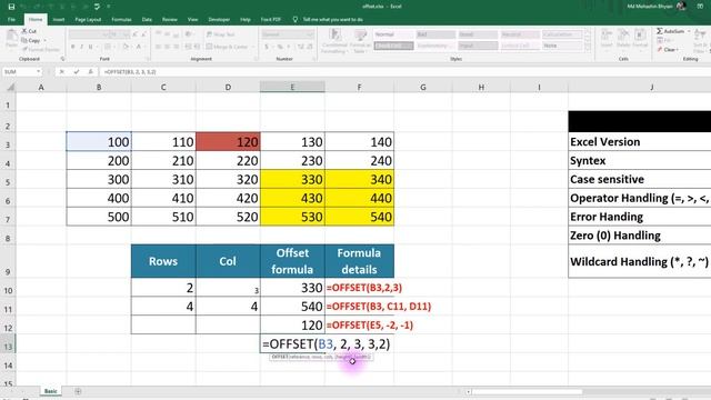 What is Offset function in excel || How to write Offset formula || details tutorial for beginners смотреть онлайн