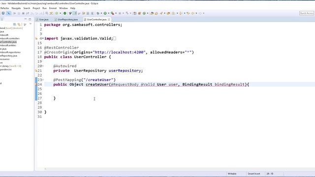 SpringRest+ Angular5 Server side Form Validation #2-Back-End смотреть онлайн
