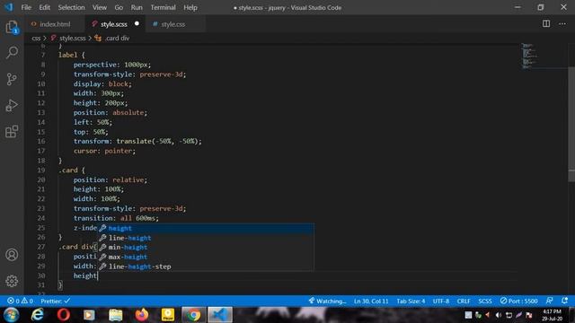 FLIP HOVER EFFECT USING SCSS смотреть онлайн