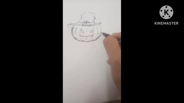 creppy pumpkin sketching full totural. Halloween spacial sketch. смотреть онлайн