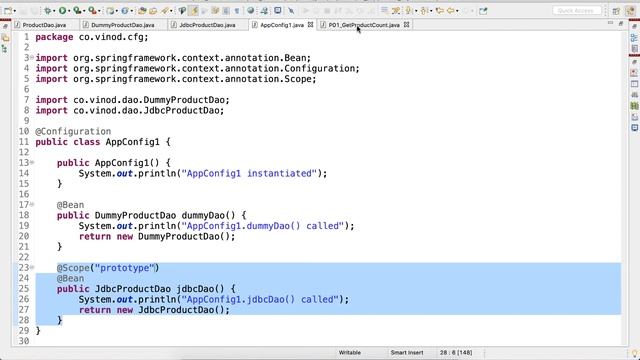 Singleton, Prototype and Lazy beans смотреть онлайн