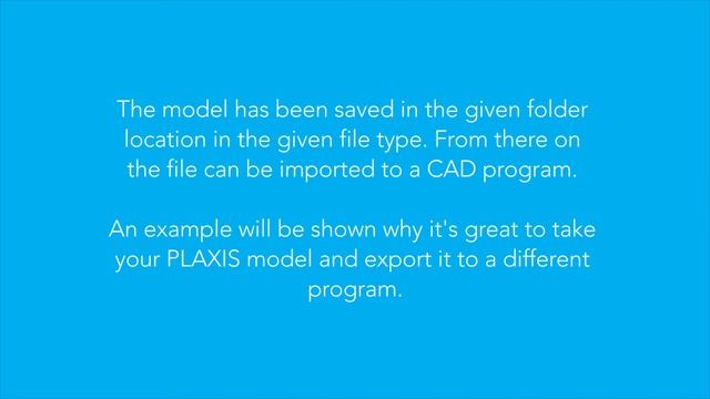 PLAXIS 3D 2017: Export a PLAXIS model to CAD for post-processing смотреть онлайн