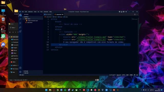 HTML5: Inserindo vídeos internos e externos com HTML смотреть онлайн