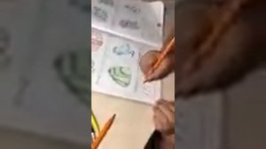 Обвожу... Первоклашка в истерике от домашнего задания.