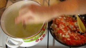 Рассольник постный с перловкой