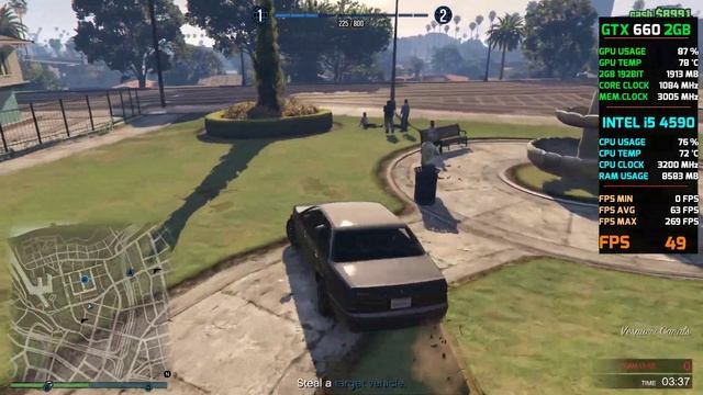 Grand Theft Auto V Online - GTX 660 2GB - i5 4590 - Custom Setting - 1080p смотреть онлайн