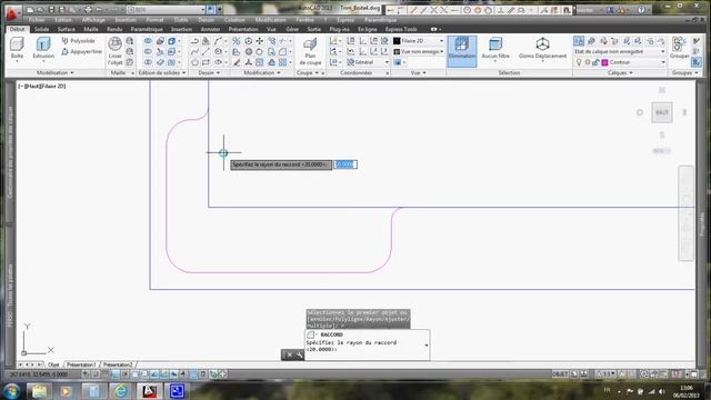 Autocad 2013 Tutoriel Nr 8 2/3, réalisation d'une pièce mécanique смотреть онлайн
